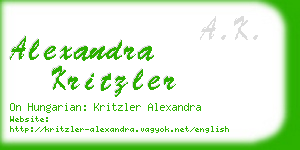 alexandra kritzler business card